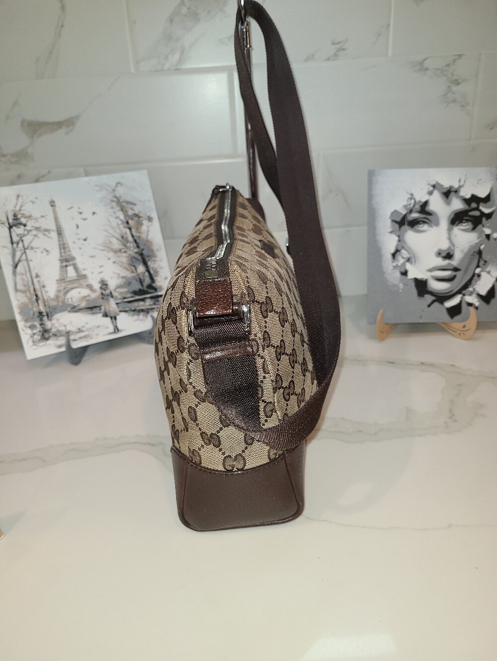 Gucci Vintage Brown GG Supreme Canvas Crossbody - Picture 6 of 15